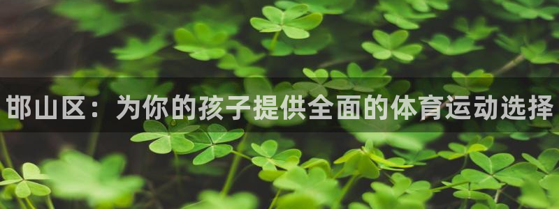 JJB竞技宝官网下载招商：邯山区：为你的孩子提供全面的体育运