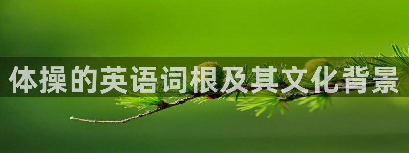 JJB竞技宝官网下载平台注册要钱吗：体操的英语词根及